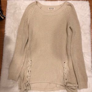 Tan braided sweater